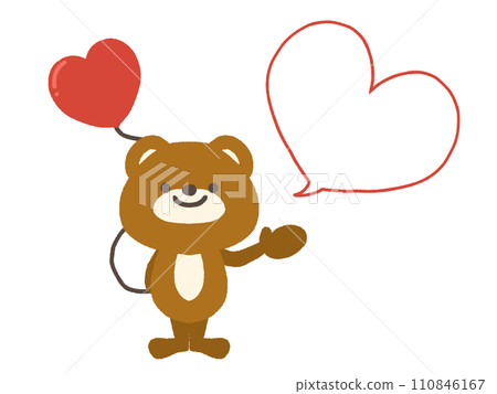 Bear heart speech bubble 110846167
