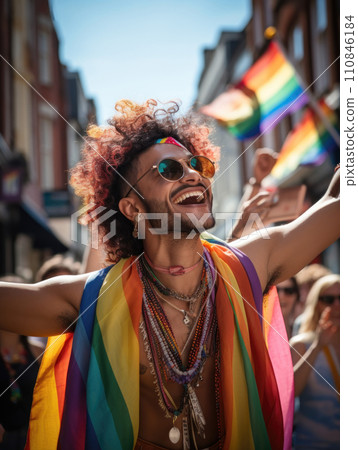 Vibrant Celebration of Pride and Freedom. Generative AI 110846184