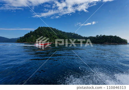 View from Kota Kinabalu ferry 110846313