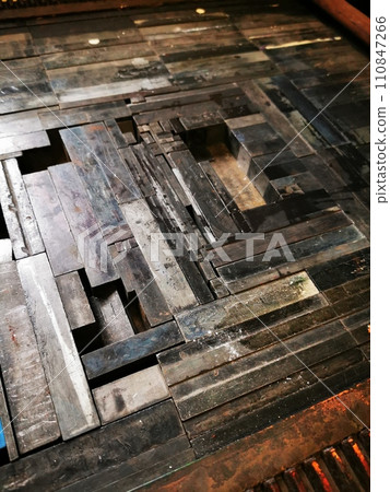 old letterpress background 110847266