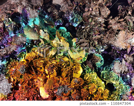 Rainbow hematite mineral background Rainbow hematite mineral background 110847304