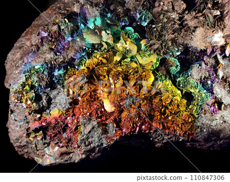 Rainbow hematite mineral background Rainbow hematite mineral background 110847306