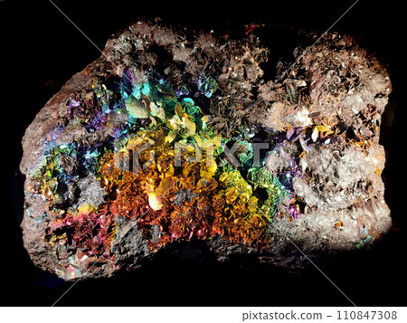 Rainbow hematite mineral background Rainbow hematite mineral background 110847308