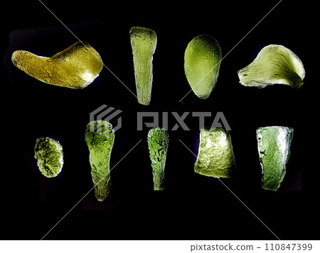 moldavite minerals isolated moldavite minerals isolated 110847399