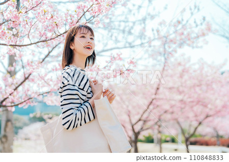 Cherry blossoms and college girls Cherry blossoms and college girls 110848833