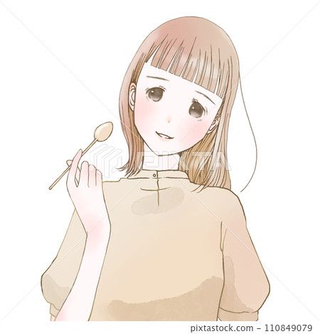 拿著湯匙的女孩② 拿著湯匙的女孩② 110849079