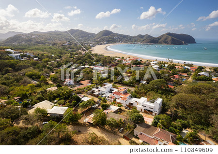Aerial landscape of San Juan Del Sur 110849609