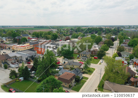 Aerial of Palmerston, Ontario, Canada in summer Aerial of Palmerston, Ontario, Canada in summer 110850637