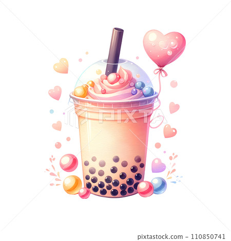 Bubble milk tea 110850741