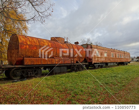 Old rusty trains. 110850773