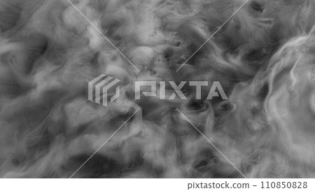 Abstract Atmospheric White Smoke Texture Background on Black 110850828