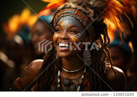 AI-generated content. A traditional African drum circle during a cultural festival. Dancers gracefully moving to the pulsating beats, their movements embodying the cultural traditions passed down AI-generated content. A traditional African drum circle during a cultural festival. Dancers gracefully moving to the pulsating beats, their movements embodying the cultural traditions passed down 110851020