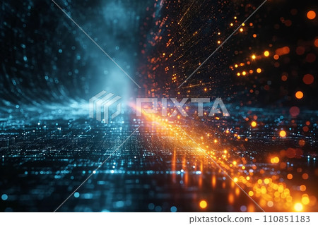 跨越資料海洋的資訊光路 數位時代的抽象藝術 AI 圖像 15 110851183