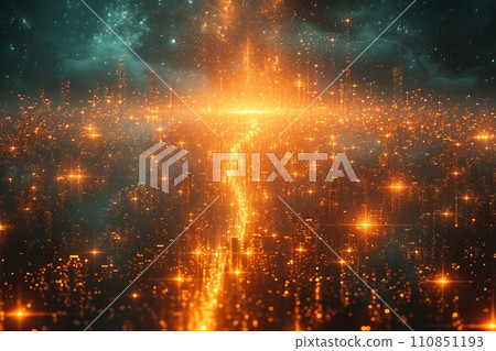 跨越資料海洋的資訊光路 數位時代的抽象藝術 AI 圖像 24 110851193