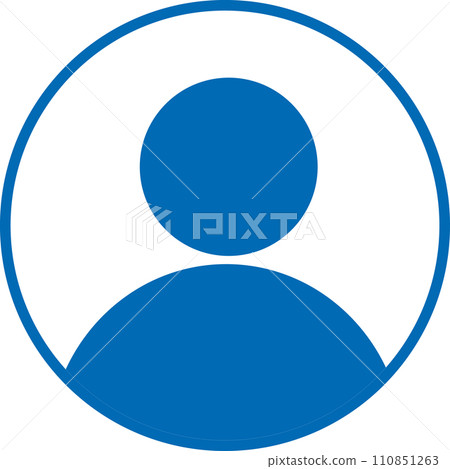 Person pictogram silhouette icon upper body avatar circle Person pictogram silhouette icon upper body avatar circle 110851263