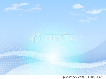 天空和抽象波圖像 110851375