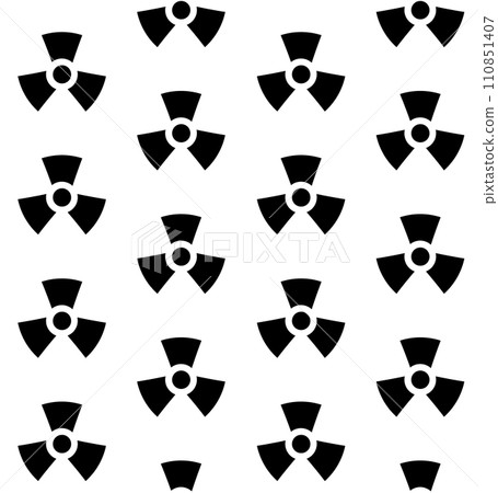 Vector seamless pattern of flat danger sign 110851407
