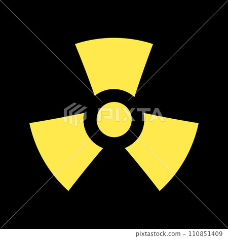 Vector flat yellow danger sign Vector flat yellow danger sign 110851409
