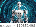 Cyberspace robot display aerial display aerial monitor digital 110851498