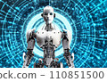 Cyberspace robot display aerial display aerial monitor digital 110851500