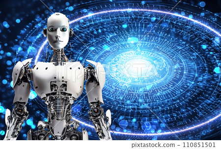 Cyberspace robot display aerial display aerial monitor digital 110851501