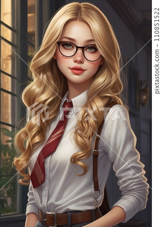 外國女人戴眼鏡 110851522