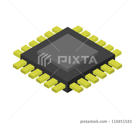 Isometric microchip Isometric microchip 110851583