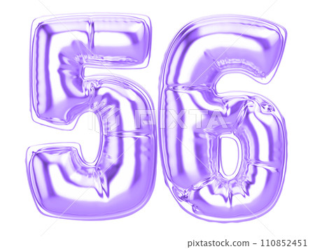 balloon metal number With Letter 3d render balloon metal number With Letter 3d render 110852451