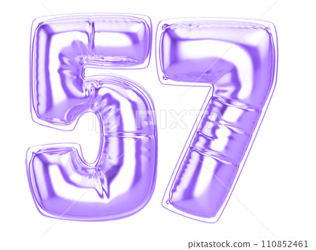 balloon metal number With Letter 3d render balloon metal number With Letter 3d render 110852461