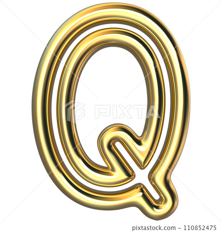 balloon metal number With Letter 3d render 110852475