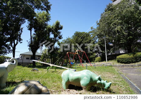 playground in a city park playground in a city park 110852986