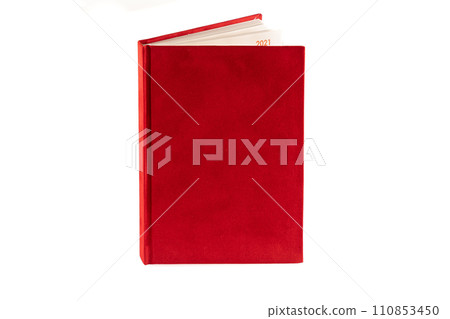 close up of a blank velour fluffy notebook on white background with clipping path close up of a blank velour fluffy notebook on white background with clipping path 110853450