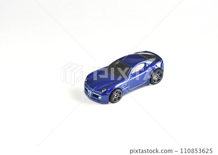 Childrens toy car blue. Childrens toy car blue. 110853625
