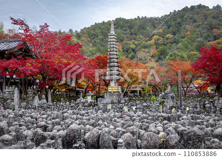tombs in the temple of Adashino Nenbutsuji 110853886