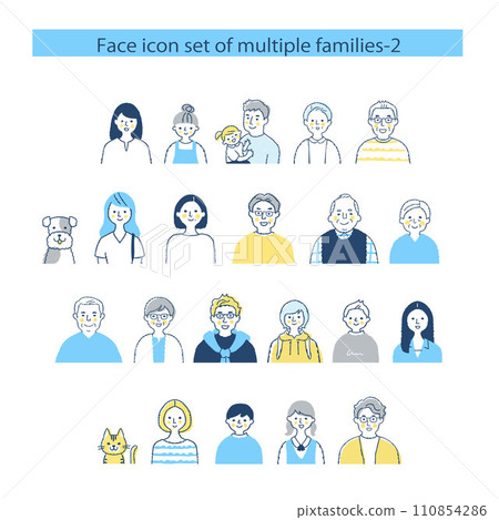 各種家庭圖示集上半身2 110854286