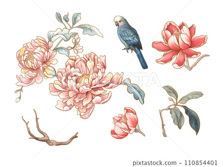 Set, element for design flowers Set, element for design flowers 110854401