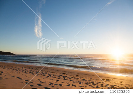 Galician beach landscape, Galicia, Spain. Do Rostro beach. Galician beach landscape, Galicia, Spain. Do Rostro beach. 110855205