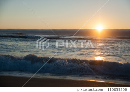 Galician beach landscape, Galicia, Spain. Do Rostro beach. 110855206