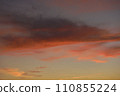 A sunset heaven, orange sky. Sun Rays 110855224