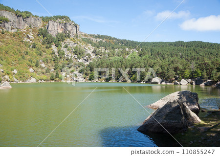 Black lagoon in Castile and Leon region, Spain. Laguna Negra 110855247