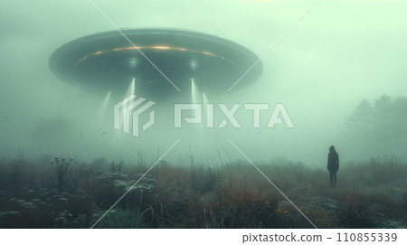 UFO and people UFO and people 110855339