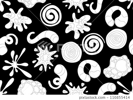 Pattern with abstract shapes. Cartoon cute trendy creative image. 110855414