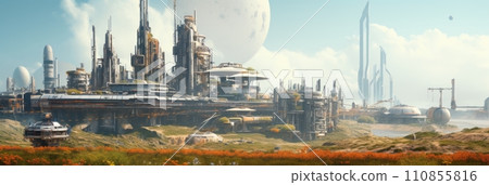 Human settlement on an alien extraterrestrial planet 110855816