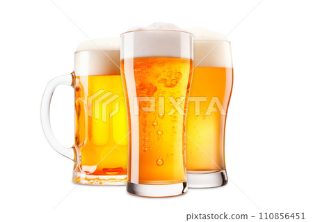 Set of Beer glasses on a white background. Mugs with drink like Ipa, Pale Ale, Pilsner, Porter or Stout Set of Beer glasses on a white background. Mugs with drink like Ipa, Pale Ale, Pilsner, Porter or Stout 110856451