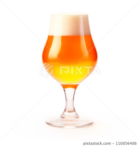 Beer in a stout glass on a white background. Mugs with drink like Ipa, Pale Ale, Pilsner, Porter or Stout Beer in a stout glass on a white background. Mugs with drink like Ipa, Pale Ale, Pilsner, Porter or Stout 110856486