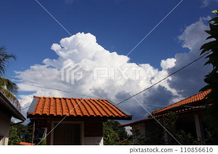 Summer clouds and blue sky in Sao Paulo Brazil 110856610