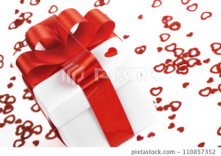 Valentines Day gift isolated on white Valentines Day gift isolated on white 110857352
