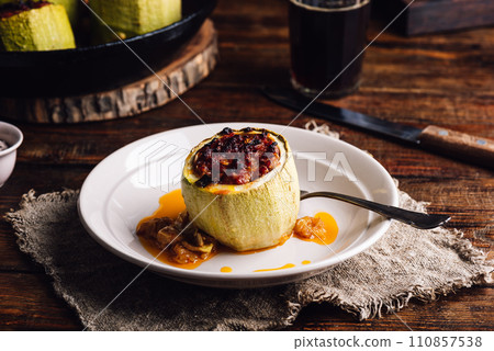 Zucchini Stuffed with Ground Beef 110857538
