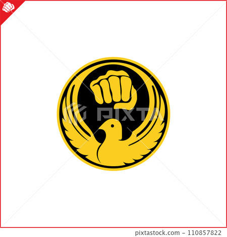 Emblem, symbol martial arts. WADO-RYU JAPAN KARATE 110857822