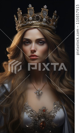 A beautiful girl wearing the crown of a winning beauty queen A beautiful girl wearing the crown of a winning beauty queen 110857915
